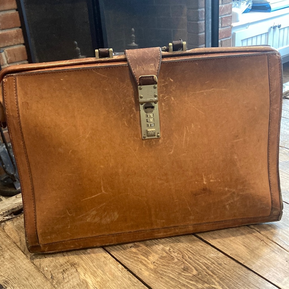 Hartmann vintage briefcase with working lock combination